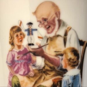 Vintage Norman Rockwell Museum The Toymaker Porcelain Mug 1982